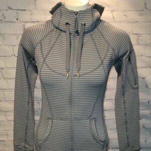 Athleta Bright Winter Running zip Hoodie Gray